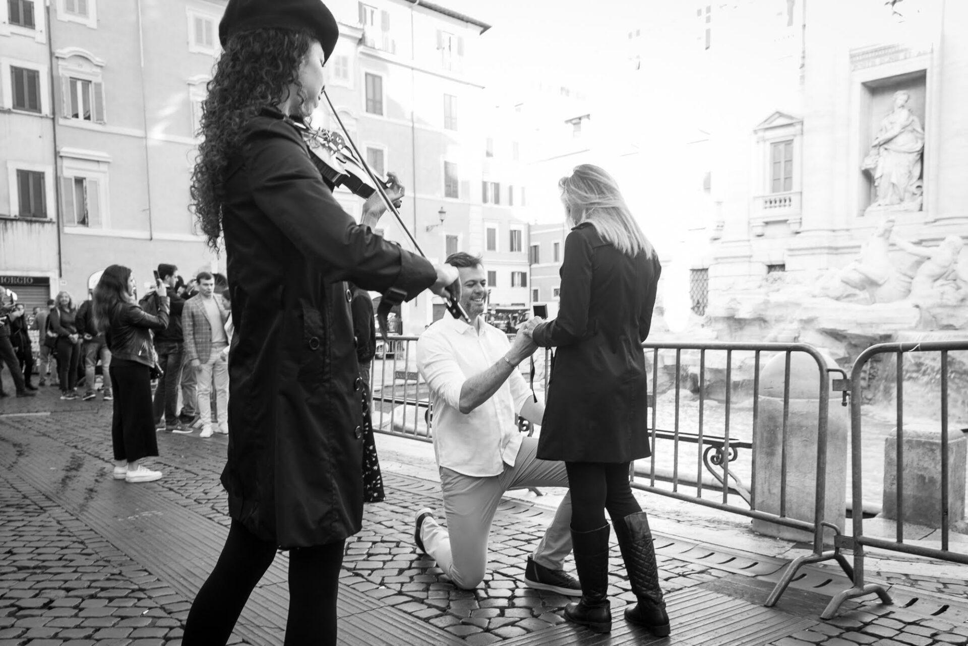 Pedido de casamento em Roma